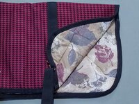 32" Fuchsia Houndstooth Winter Water-Resistant Goat Coat, Silver and Black Sheep Jacket with a Quilted Lining, Doe, Ewe Supplies