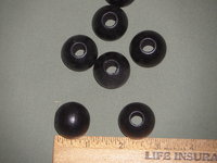 2 lbs Vintage 25mm Round Black Wood Beads Macrame Projects 3/8" Hole, 1" Wooden Bead Lot, Craft Supply