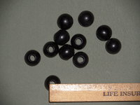 1 lb Vintage Round Black Wood 3/4" and 1" Beads Macrame Craft Supplies Lot 20mm and 25mm Wooden Beads 1/2 lb of Each Size