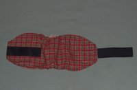plaid dog belly band adjustable