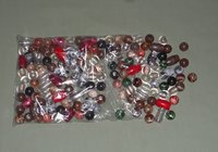 round and barrel plastic beads