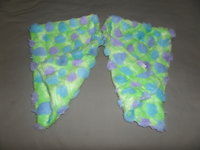 Two Small Dog Crate Pads,12"x17" Cat Mats, Kennel Liners, Guinea Pigs, Small Animal Lime Green Blue Lilac Polka Dots Faux Fur Pads
