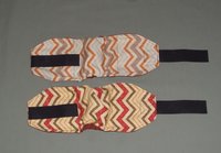 Earthtones striped dog belly band