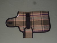24" Green Plaid Winter Goat Coat, Sheep Jacket, Fleece Lining Buck Doe Goat Supplies