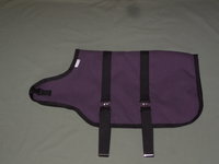 28" Purple Winter Goat Coat, Sheep Jacket with a Quilted Lining, Farm and Livestock Supply