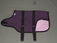 28" Purple Winter Goat Coat, Sheep Jacket with a Quilted Lining, Farm and Livestock Supply