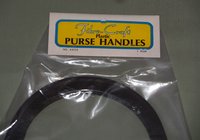 2 Pair Vintage Fibre-Craft Black Plastic Purse Handles Fabric & Macrame Handbag Supply NOS Dee Shape D-Shaped