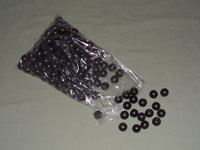 1 inch round black wood beads