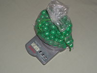 2 lbs Vintage 1" Round Green Wood 25mm Wooden Beads Macrame Craft Lot 3/8" Hole for Plant Hangers, Wall Hangings