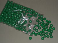 green 1 inch wood beads