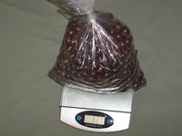2 lbs Vintage 3/4" Round Wooden Beads Dark Brown Macrame Craft Supply Lot 1/4" Hole
