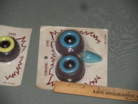 2 Sets Vintage Ceramic Owl Face Eyes Beak Macrame Beads Kit Supply, New Old Stock, Hong Kong Brown, Yellow and Brown, Blue