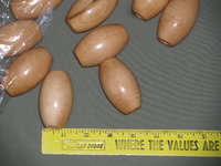 36 Vintage Jumbo Barrel Natural Wood Chunky Macrame Beads Approx 2 1/2" Long for Wall Hangings Art Decor
