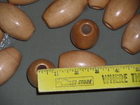 36 Vintage Jumbo Barrel Natural Wood Chunky Macrame Beads Approx 2 1/2" Long for Wall Hangings Art Decor