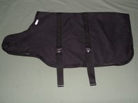 Black water-resistant goat coat jacket