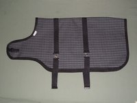 34" Charcoal Houndstooth Winter Water-Resistant Goat Coat, Sheep Jacket with a Fleece Lining, Dairy Meat Goat Supply