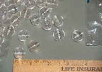 3 lbs Vintage Clear Marbella Round Plastic Beads 3 sizes Approx 30mm 22mm & 15mm, Macrame Supply Plant Hangers, Wall Hangings, Purses