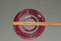 8 Vintage Marbella Round Burgundy Marble Plastic Macrame Craft Rings Lot 4" 6" 7" 8" Ring Sizes 2 of each