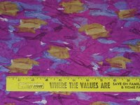 Joanna Gail Homeland Classics Cotton Fabric, Fuchsia, Gold and Blue Abstract Brush Design Sold by the Yard, BTY