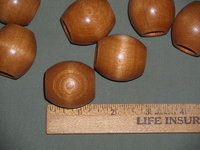 36 Vintage Large Oval Golden Brown & Jumbo Natural Barrel Wood Macrame Beads for Wall Hangings, Plant hangers