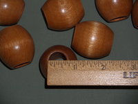 36 Vintage Large Oval Golden Brown & Jumbo Natural Barrel Wood Macrame Beads for Wall Hangings, Plant hangers