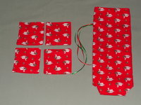 wine bottle fabric holiday gift bag