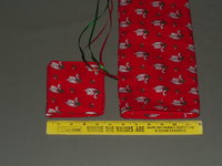 4 Christmas Swans Mug Rugs & Gift Bag Holiday Fabric Coasters Handmade Gifts, Kitchen Decor