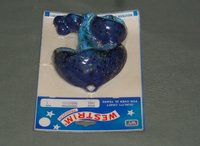 Vintage Westrim Blue Ceramic Mushroom Bead Macrame Craft Supply NOS Item #3991 For Wall Hanging, Towel Holder