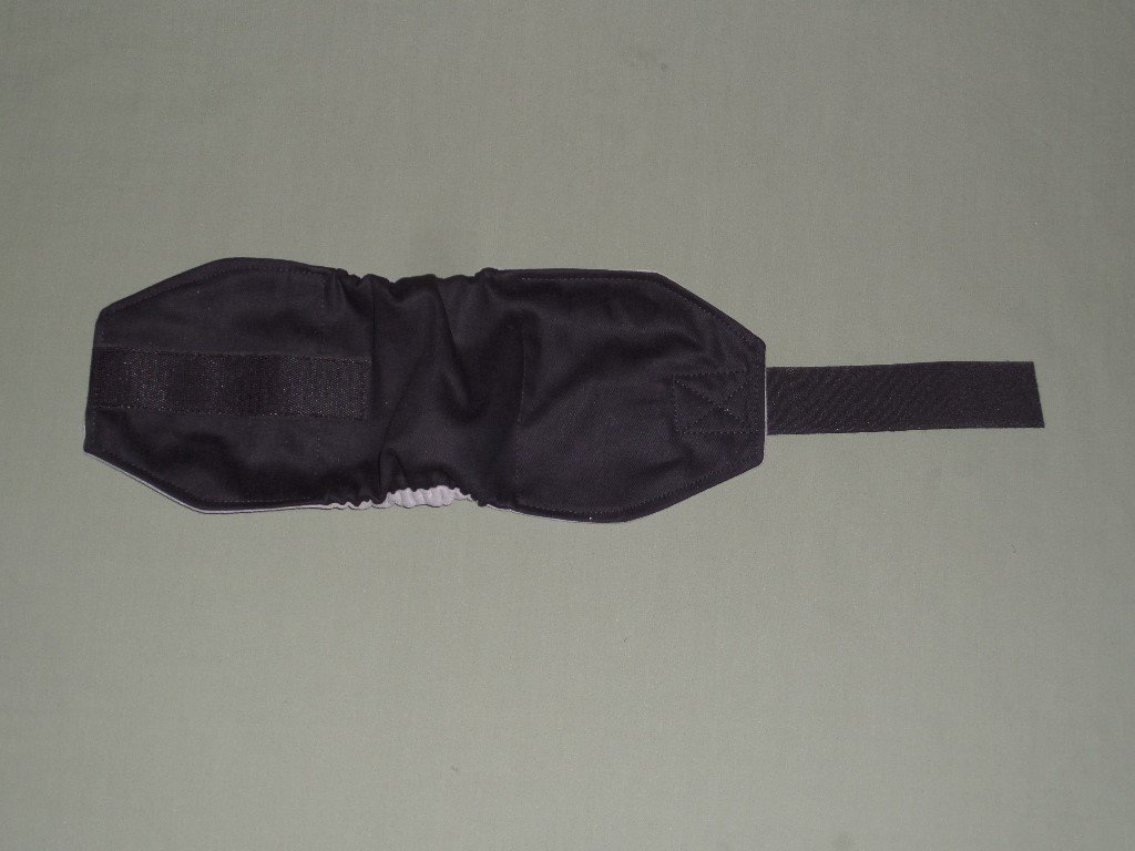 13"-16" Black Adjustable Male Dog Belly Band, Sports Dog Diaper, Housetraining Aid Puppy Doggy Wrap Pants