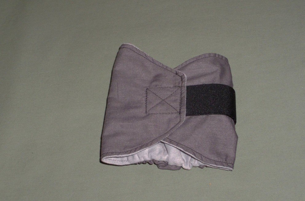 gray male doggie wrap