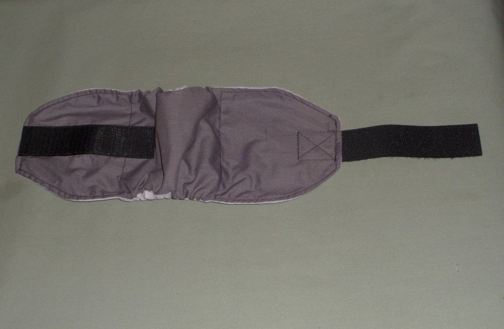 13"-16" Gray Adjustable Male Dog Belly Band, Dog Diaper, Housetraining Aid Boy Doggy Wrap Pants