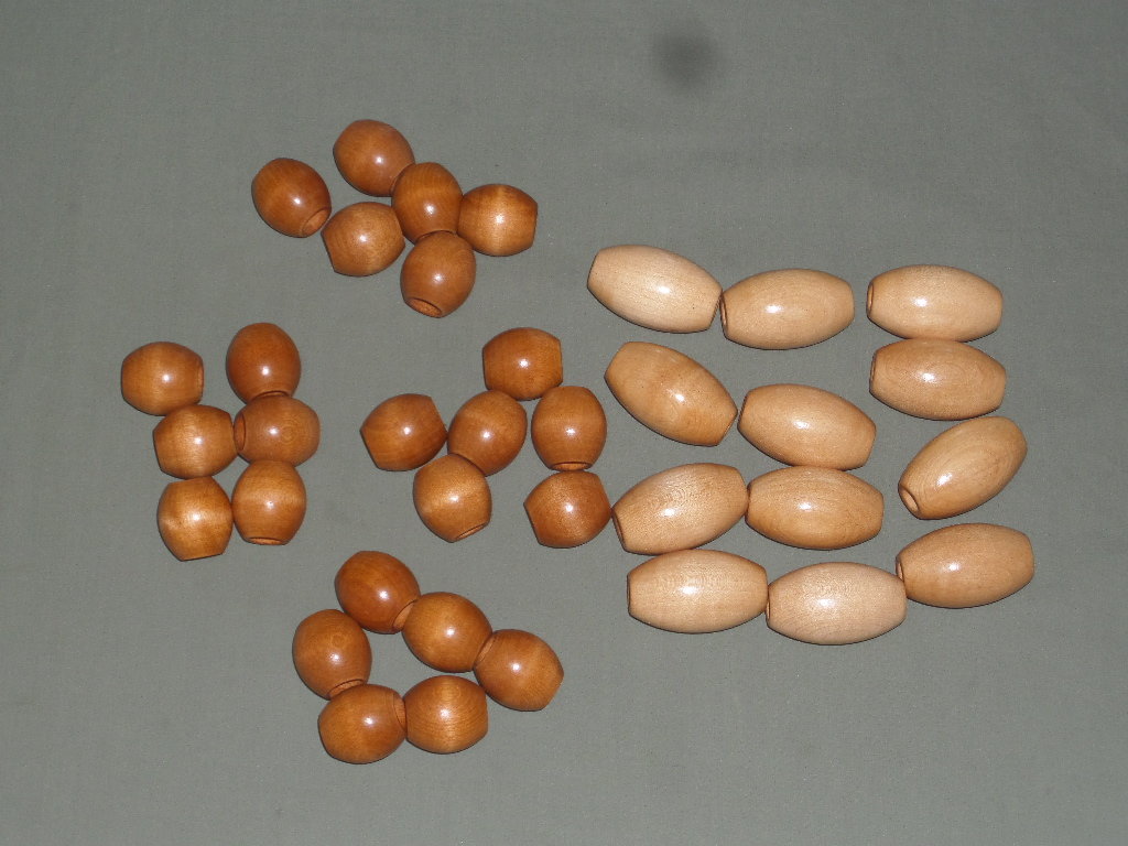36 Vintage Large Oval Golden Brown & Jumbo Natural Barrel Wood Macrame Beads for Wall Hangings, Plant hangers