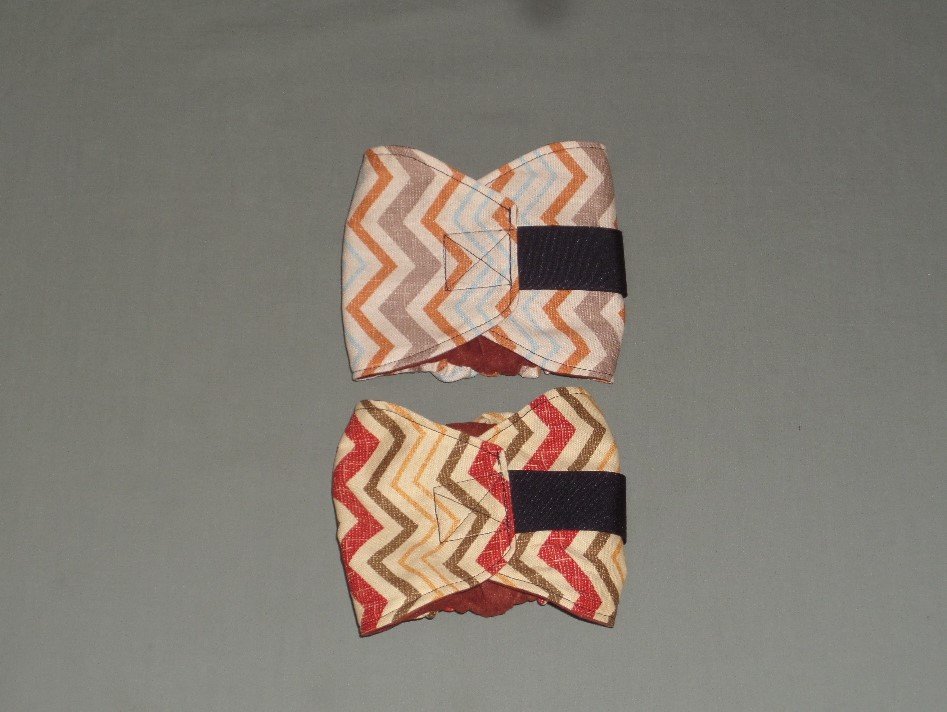 Striped male dog diaper