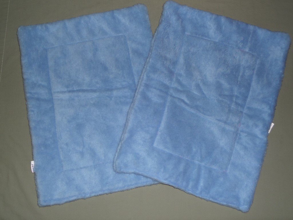 dog or cat blue fleece crate pad