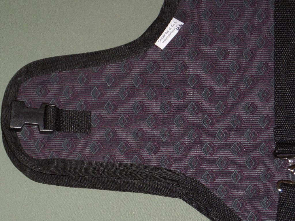 26" Purple Diamonds Winter Goat Coat, Striped Sheep Jacket with a Fleece Lining, Doe, Buck Supply