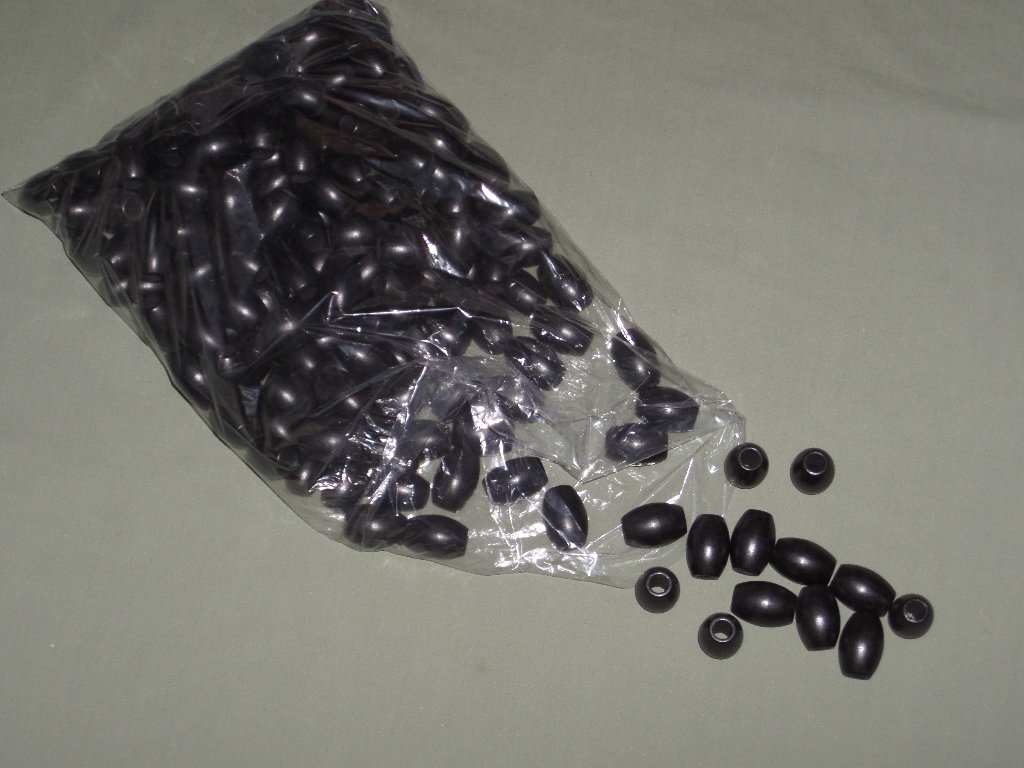 black wood barrel beads