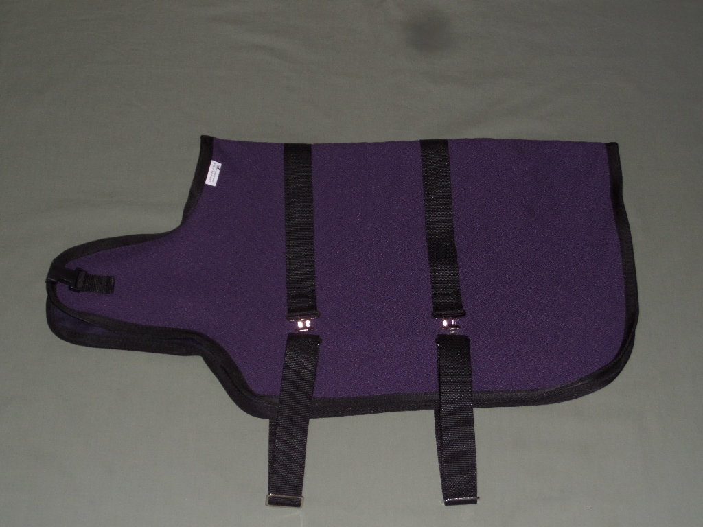 30" Dark Purple Winter Goat Coat, Sheep Jacket with a Fleece Lining, Dairy, Meat Goat Supply