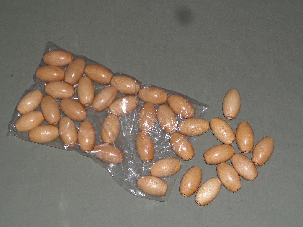36 Vintage Jumbo Barrel Natural Wood Chunky Macrame Beads Approx 2 1/2" Long for Wall Hangings Art Decor