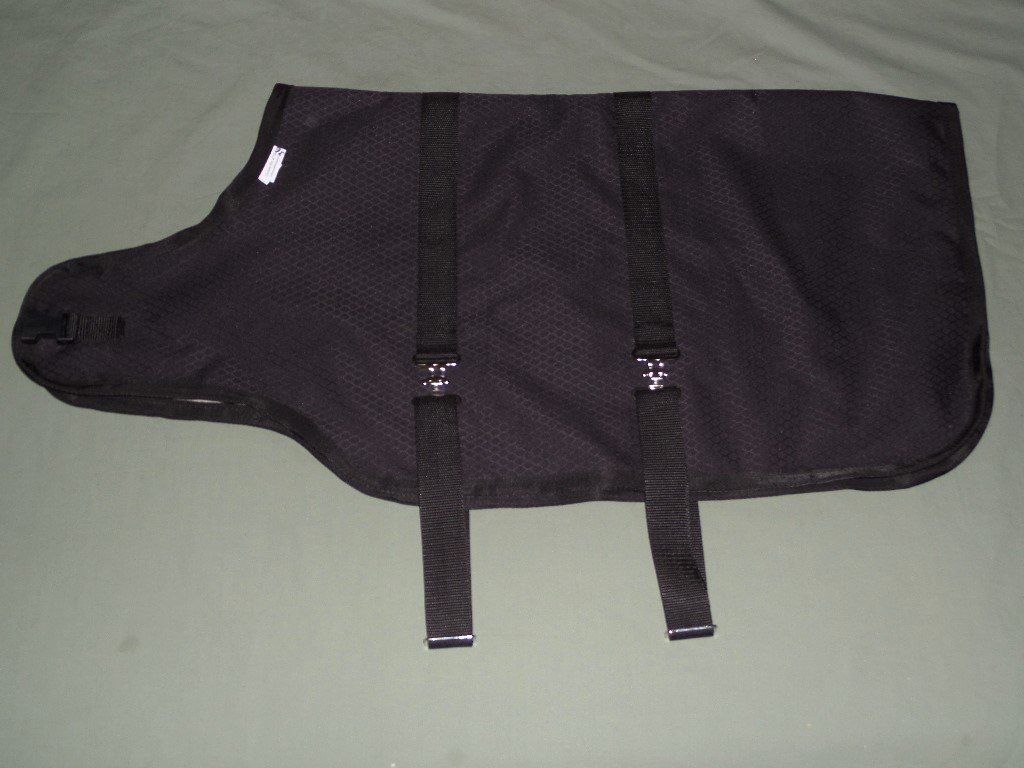 Black water-resistant goat coat jacket