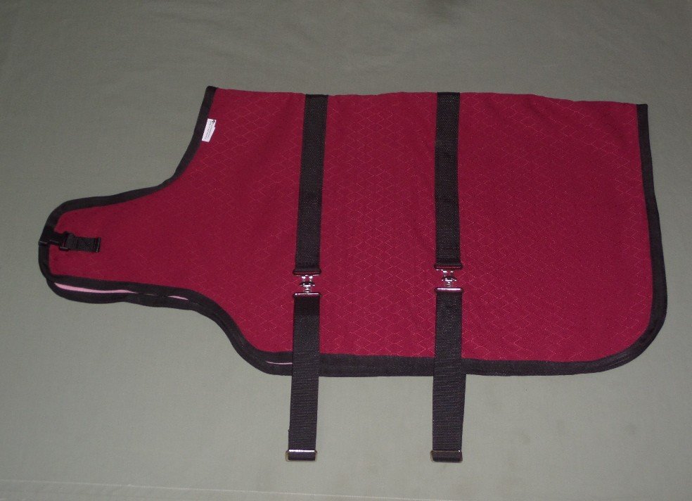 38" Raspberry Winter Water-Resistant Goat Coat, Sheep Jacket with a Fleece Lining, Boer Nubian Goat Supply