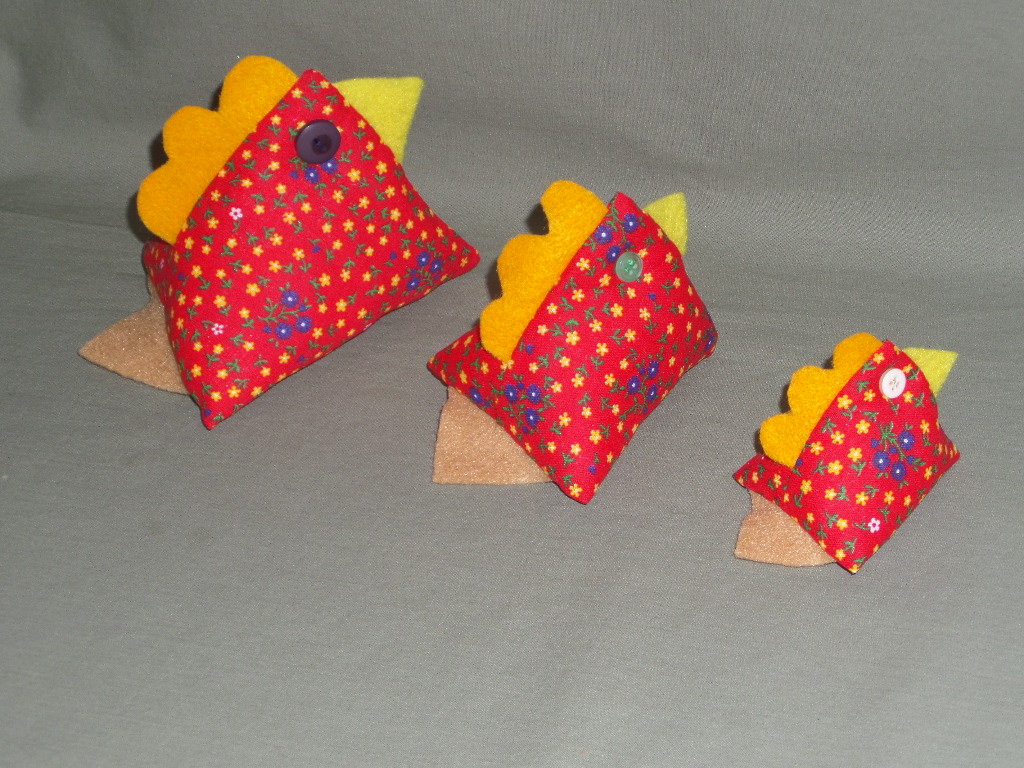 handmade red hens bowl fillers
