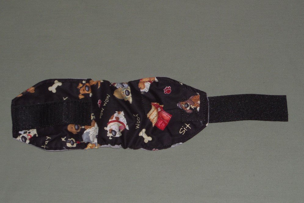 black dog diaper wrap