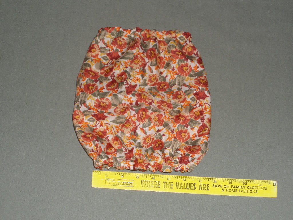Orange Floral Dog Snood, Size Medium, Dog Show Supply, Doggy Ear Protection, Cocker Spaniels, King Charles Cavaliers, Whippets and other breeds