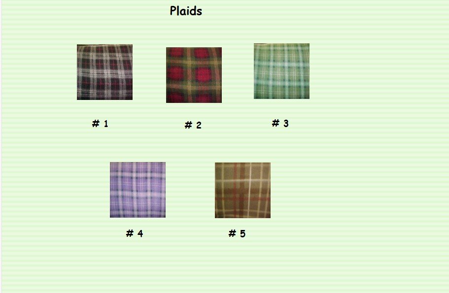 5 Plaid Polar Fleece Polyester Fabrics Sold by the Yard BTY Sewing, Crafts and Pet Supplies