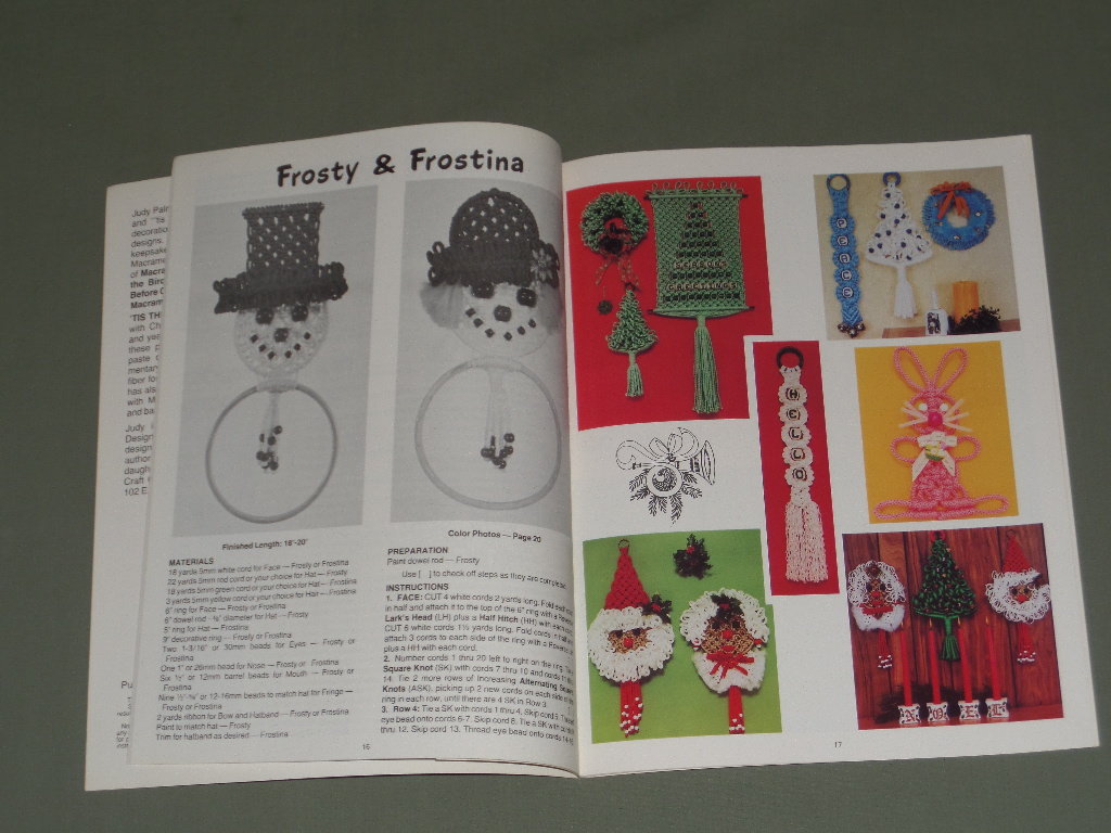 Vintage Christmas Tis The Season to be Knotting Holiday Macrame Instruction Pattern Book Judy Palmer 1979