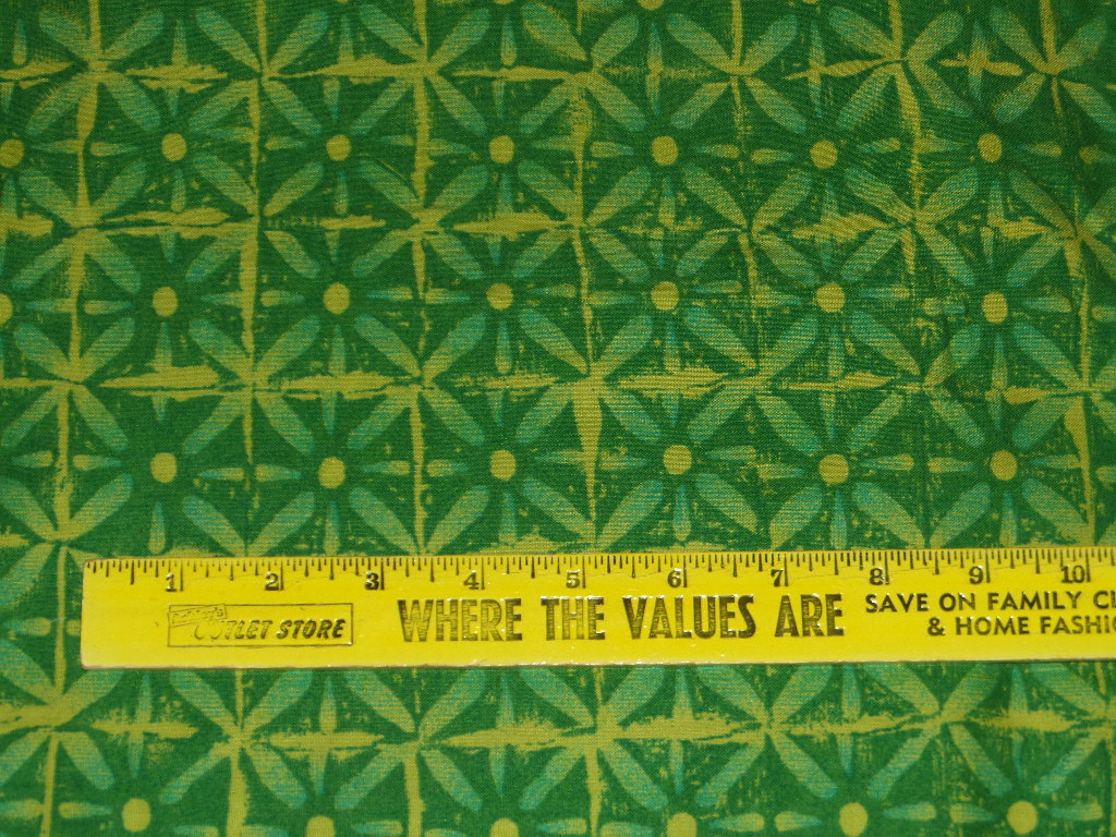 green yellow floral fabric