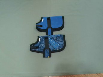 set of 2 blue newborn goat kid coats