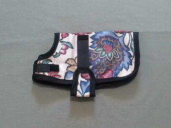 14" Floral Newborn Goat Kid Winter Coat, Lamb Jacket with Fleece Lining, Doe Buck Kid Lamping Supplies