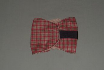 red plaid dog diaper
