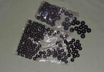 20mm, 25mm black round beads